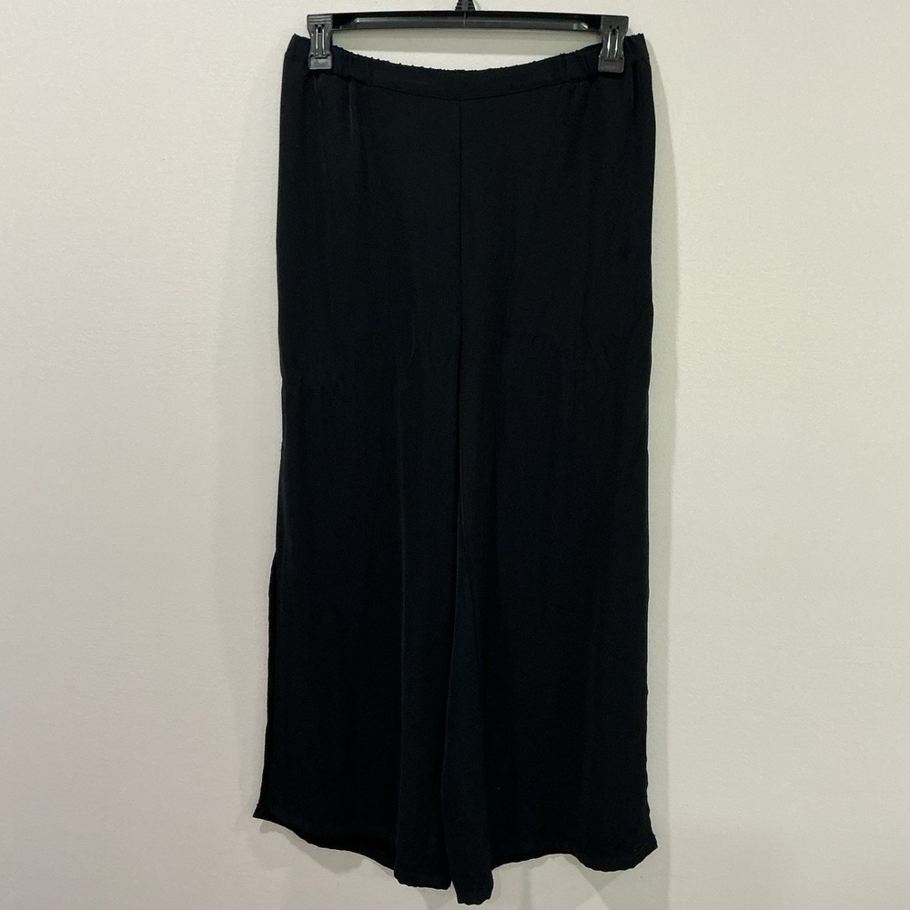 Elizabeth & Clarke‎ Gemma All Hours Collection Wide Leg Pants Large Vegan Silk
